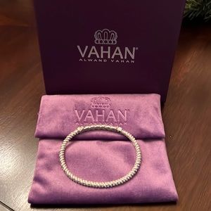 Vahan (Alwand Vahan) Closed Style Sterling Silver W/14k Gold Bangle Bracelet